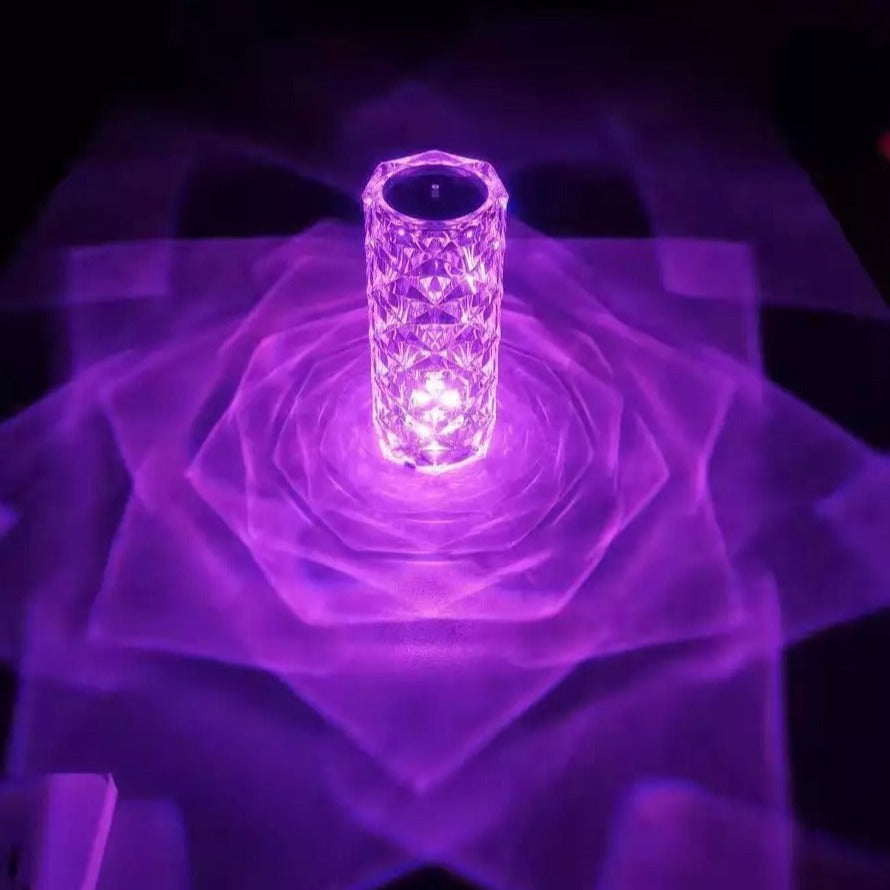 LAMPARA CON PROYECTOR A ROSA