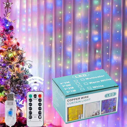 Cortina Led colorida 3X3 metros