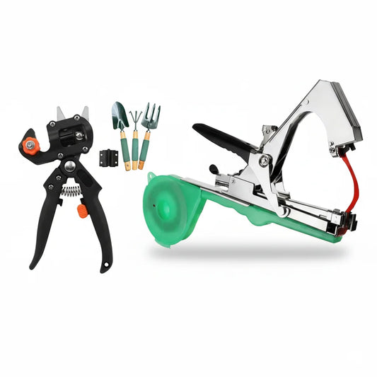 Tijera de Injerto + Máquina para Amarrar + Kit de Jardinería 3 en 1