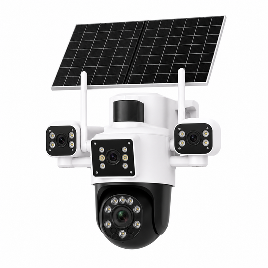 Cámara Solar con Chip de 4 lentes