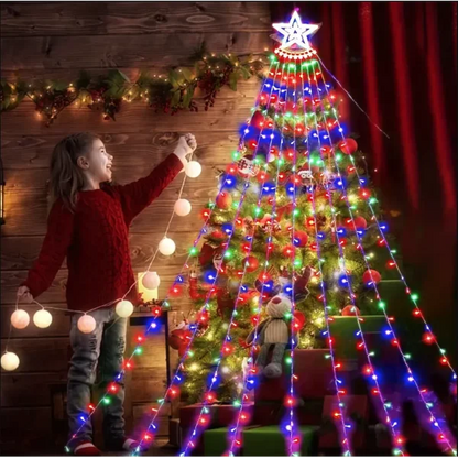 Cascada de Luces en forma de Árbol