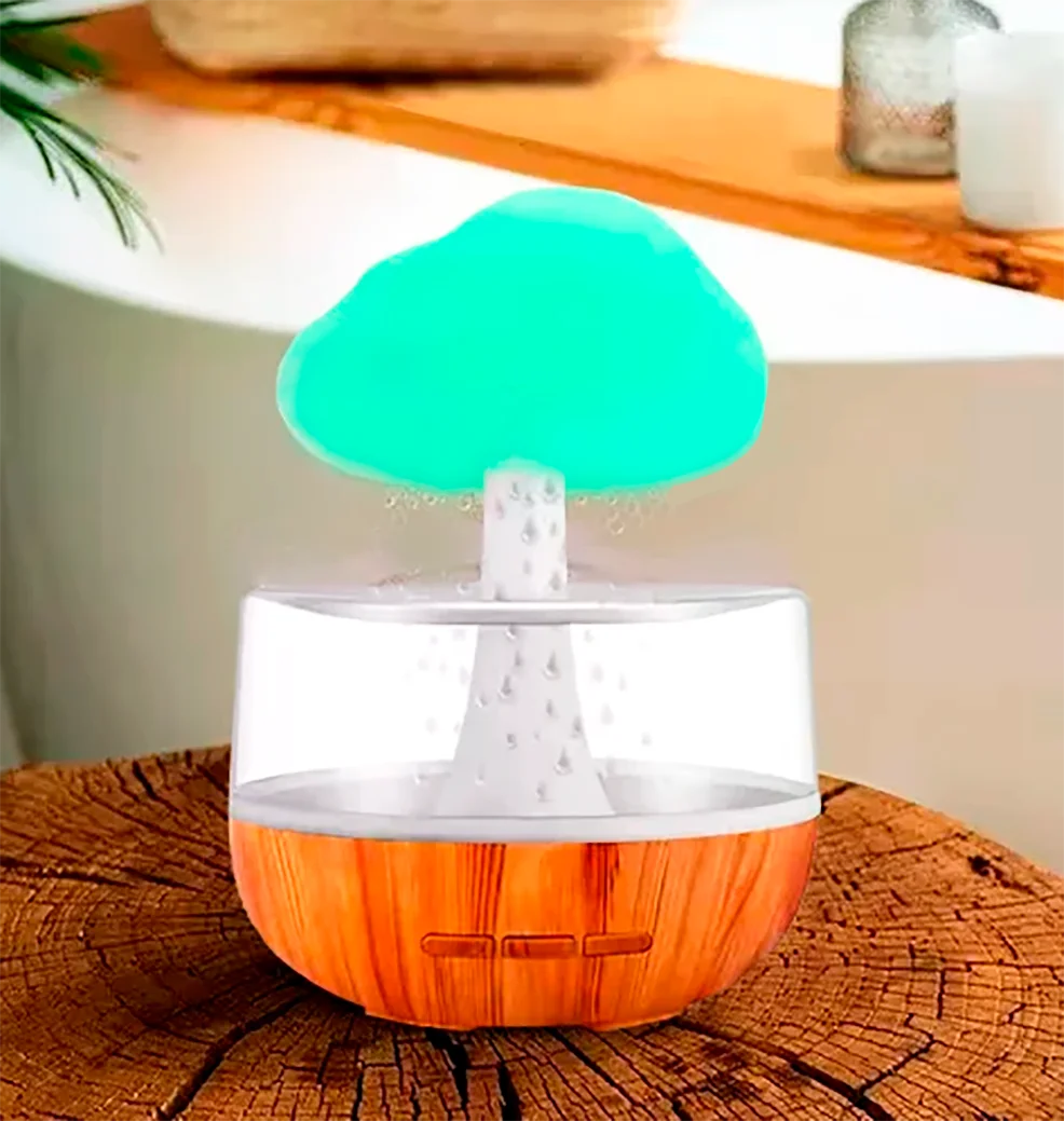 Humidificador y Lámpara relajante con forma de nube