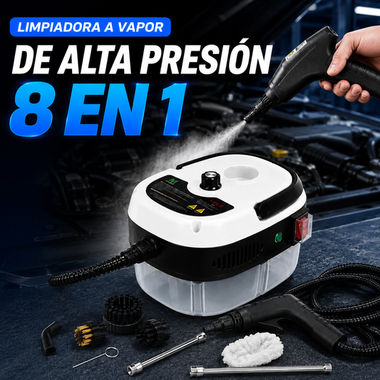 Limpiador a Vapor de Alta Presión 8 en 1